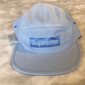 Supreme denim panel hat